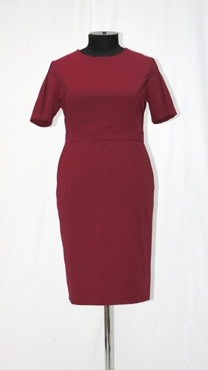 Платье - 0160 темно - бордового цвета
